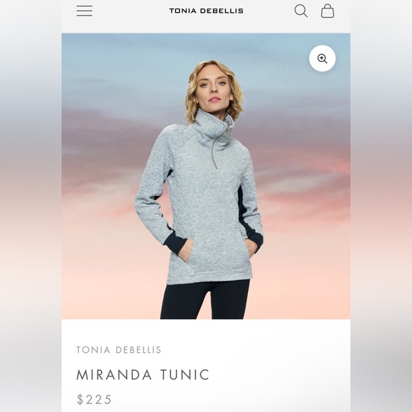 TONIA DEBELLIS Tunic Length Athletic Full Zip Jacket - Picture 9 of 11